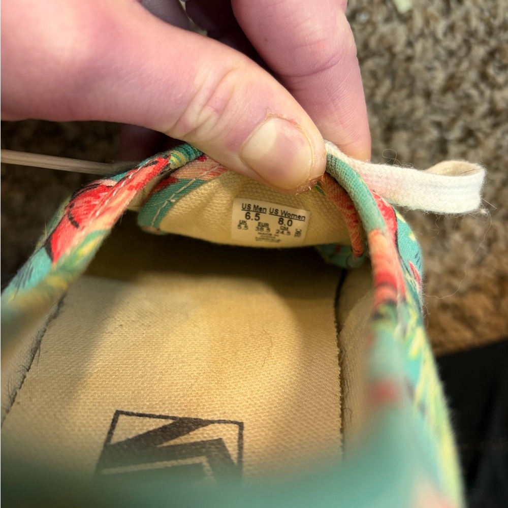 Vans Old Skool Flamingo Print Sneakers Authentic Van Doren Tropical Canvas Shoes - Picture 8 of 9